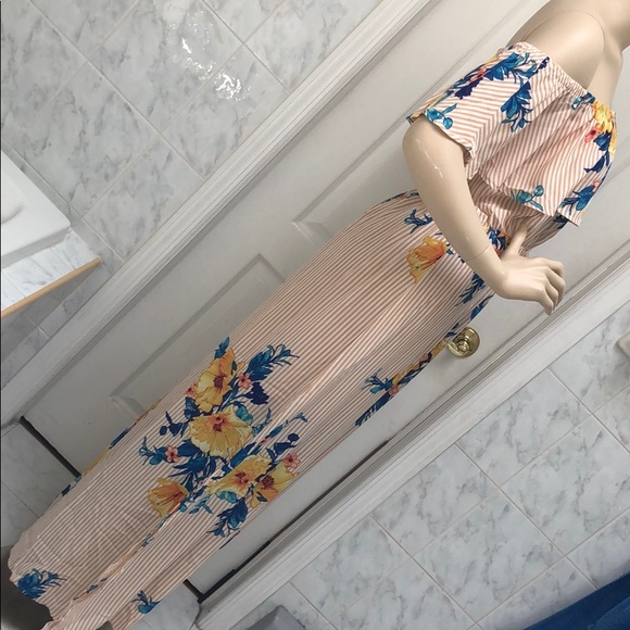 FLORAL OFF SHOULDER MAXI DRESS - Picture 4 of 8